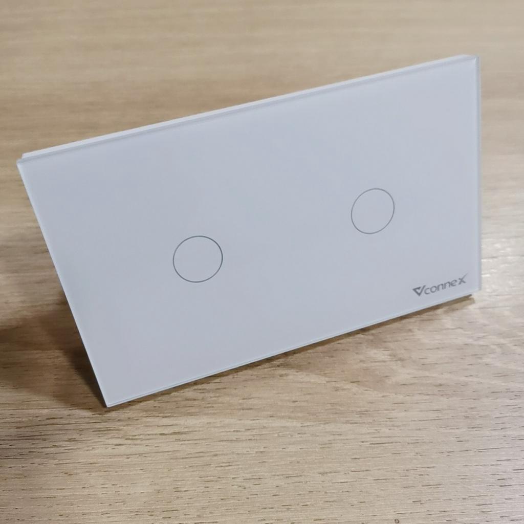 Công tắc thông minh Vconnex 2 nút không viền chữ nhật