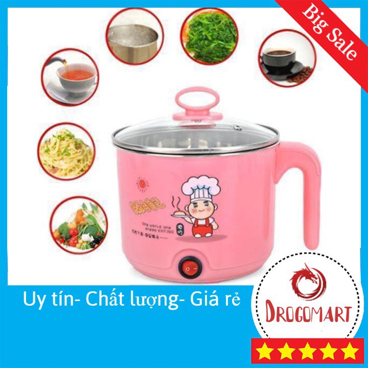 [ Siêu Rẻ ] Ca Lẩu Mini🍜 Ca Mì Điện Mini🍜 Ca Mì Đa Năng 🍜 Size 18cm Đun Nước Siêu Tốc 500w