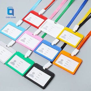 Dây Đeo Thẻ Học Sinh, Dây Đeo mềm kèm bao đựngThẻ Ngang Cho Nhân Viên công ty