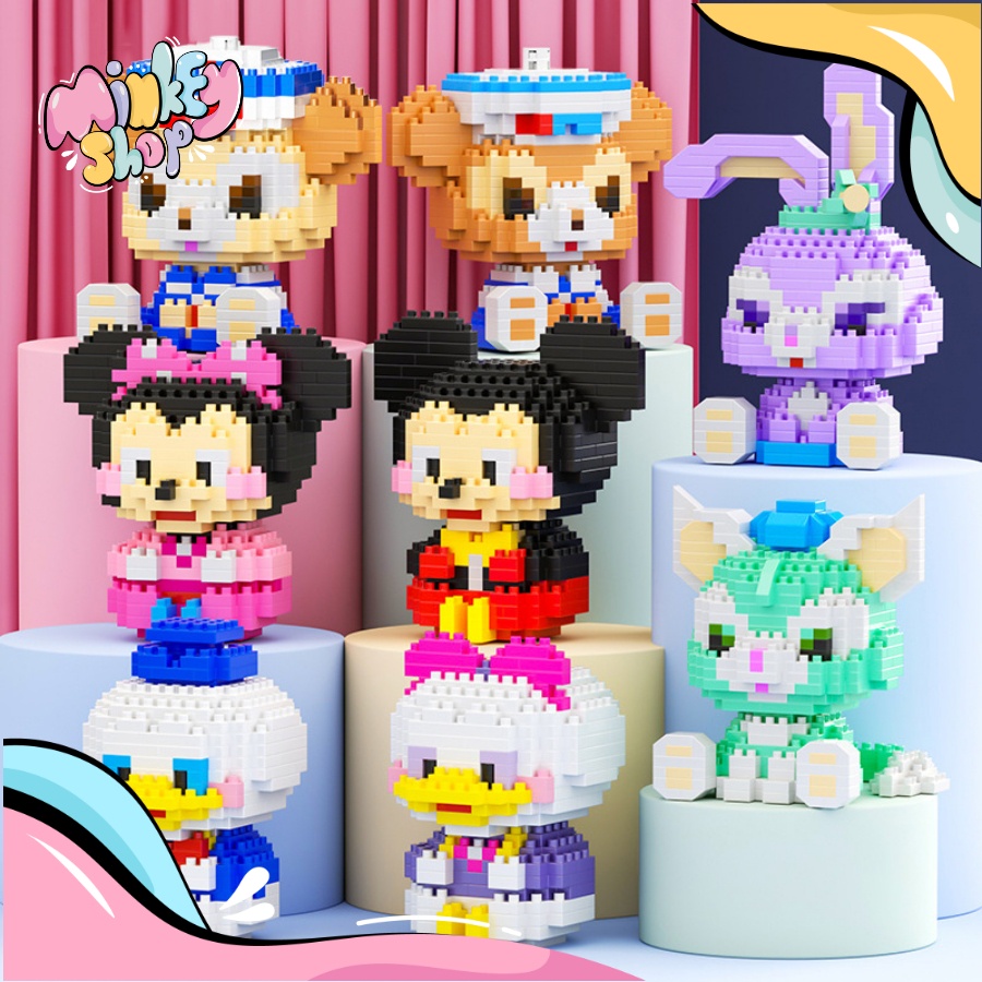 HƠN 100 MẪU Mô Hình Lắp Ráp Bộ Đồ chơi 3D Mini Đáng Yêu, Xếp Hình Nhân Vật Hoạt Hình Cute Dễ Thương Cho Các Bé -Minkey