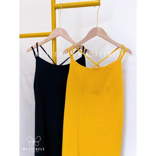 Váy đầm nữ đẹp dây đan lưng butterfly, maxi đũi dáng suông - v02