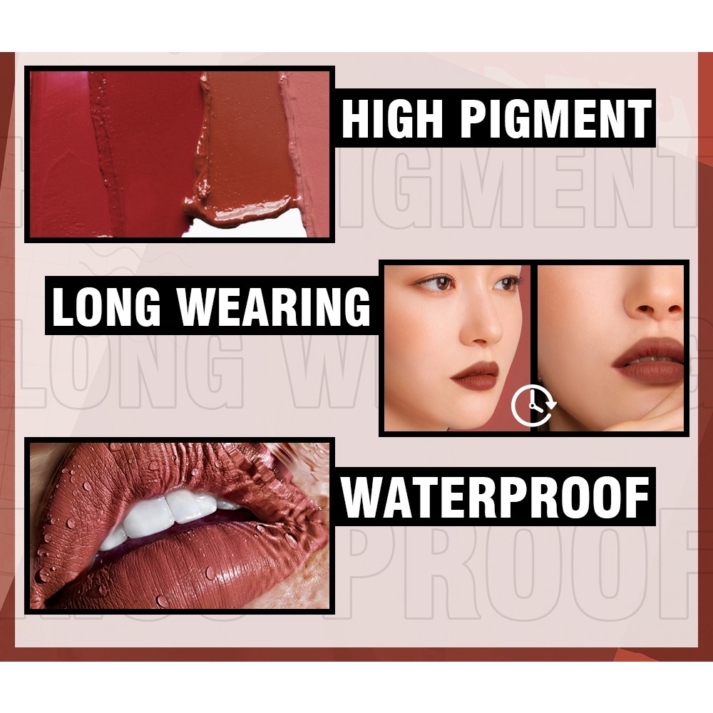 Son Môi Dạng Lỏng Chống Thấm Nước Sắc Tố Cao