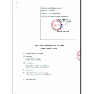 NƯỚC SÚC MIỆNG CAI THUỐC LÁ THUẦN.MỘC