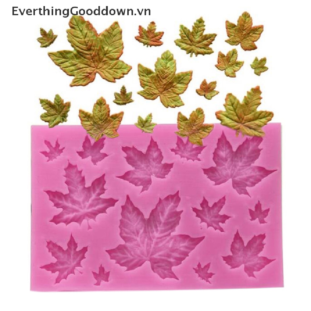 Khuôn Silicone Tạo Hình Lá Cây Trang Trí Bánh DIY