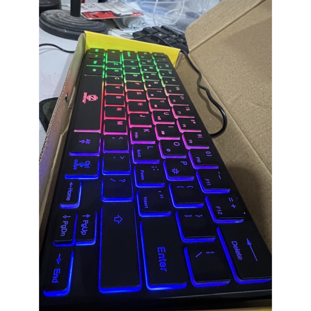 Bàn phím laptop mini GNET GK64 Led phím gọn nhẹ chính hãng, bàn phím máy tính tika 1000 có dây USB siêu bền