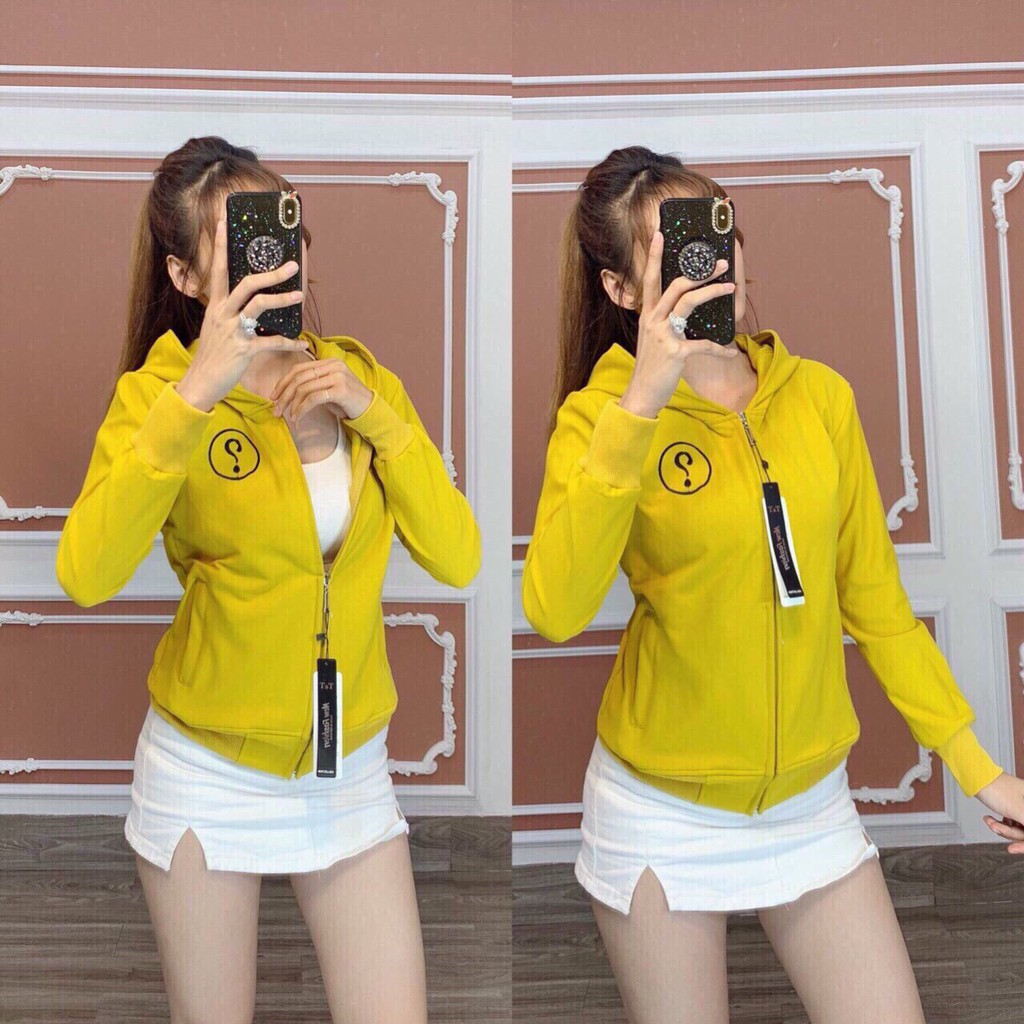 [Đẹp quá] Áo khoác nữ thun thêu hỏi đẹp xinh phối nón khoát mịn màng trẻ trung | BigBuy360 - bigbuy360.vn