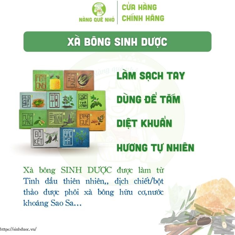 Xà Bông Sinh Dược Thiên Nhiên Mướp Đắng Nghệ Mật Ong Chùm Ngây Trà Xanh Sả Chanh Bạc Hà Than Tre Tía Tô Bồ Kết