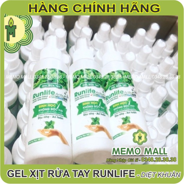 GEL RỬA TAY RUNLIFE diệt khuẩn và phòng ngừa dịch bệnh