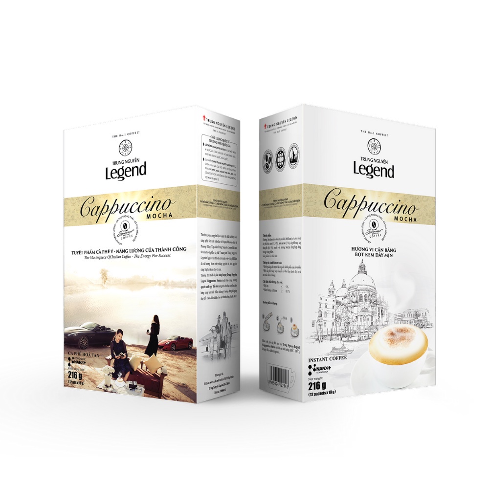 [Trung Nguyên Legend] Cà Phê Cappuccino Hazelnut Trung Nguyên Legend - Hạt dẻ (Hộp 12 gói x 18g)