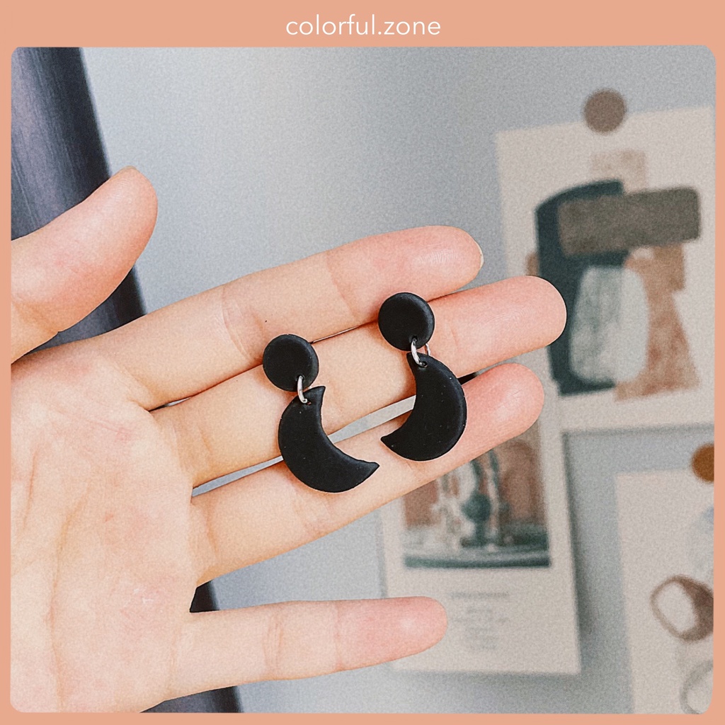 Khuyên tai / Bông tai nữ handmade đất sét Nhật - Modern2P 31