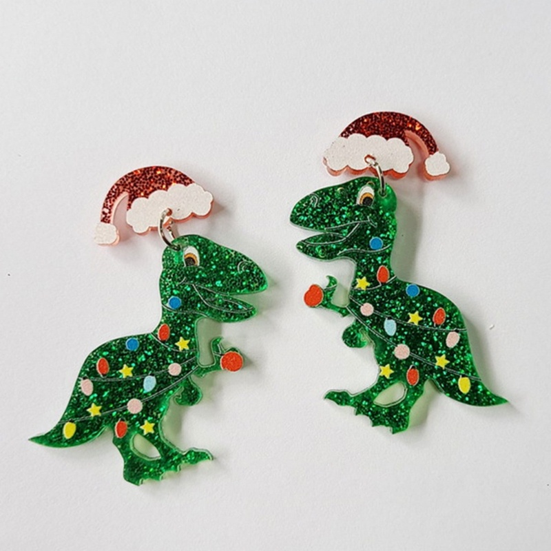 Bông Tai Hình Khủng Long / Cây Xương Rồng Phong Cách Giáng Sinh