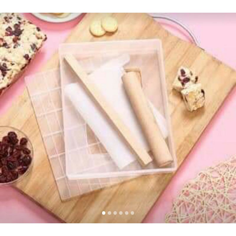 bộ khuôn làm kẹo nougat, bánh bông tuyết