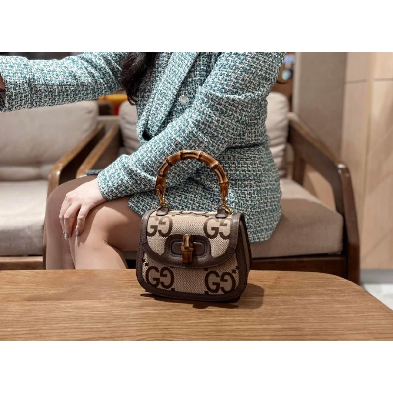 Túi xách nữ G.C Bamboo sz17cm hàng chuẩn super box nam châm xịn sò
