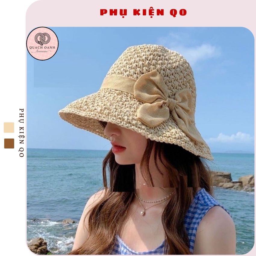 Mũ Cói Mềm Vành Nhỏ Trơn, Nón Cói Đi Biển Phong Cách Retro Vintage - MU98 -Phụ Kiện Xinh QO