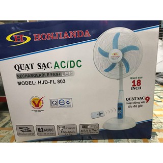 Quạt Sạc Tích Điện 18inch Honjianda Loại Cây Có Điều Khiển Đa Chức Năng
