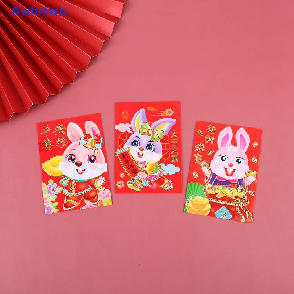 Set 6 Bao Lì Xì Hình Chú Thỏ Hoàng Đạo Năm Mới 2023