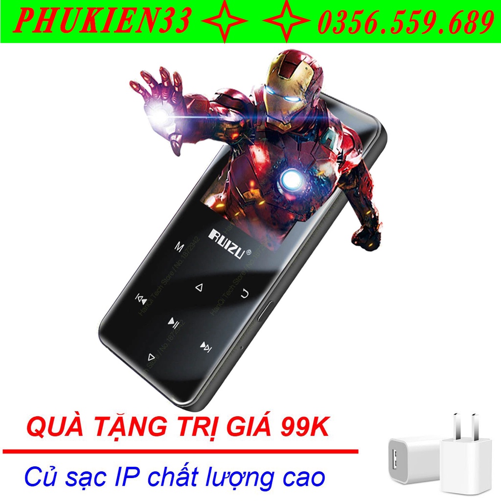 (Quà tặng 99k) Máy Nghe Nhạc MP3 Màn Hình Cảm Ứng Bluetooth Ruizu D19 Bộ Nhớ Trong 16GB - Hàng Chính Hãng