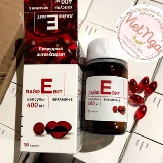 Vitamin E đỏ Nga làm đẹp da hũ thủy tinh 400mg