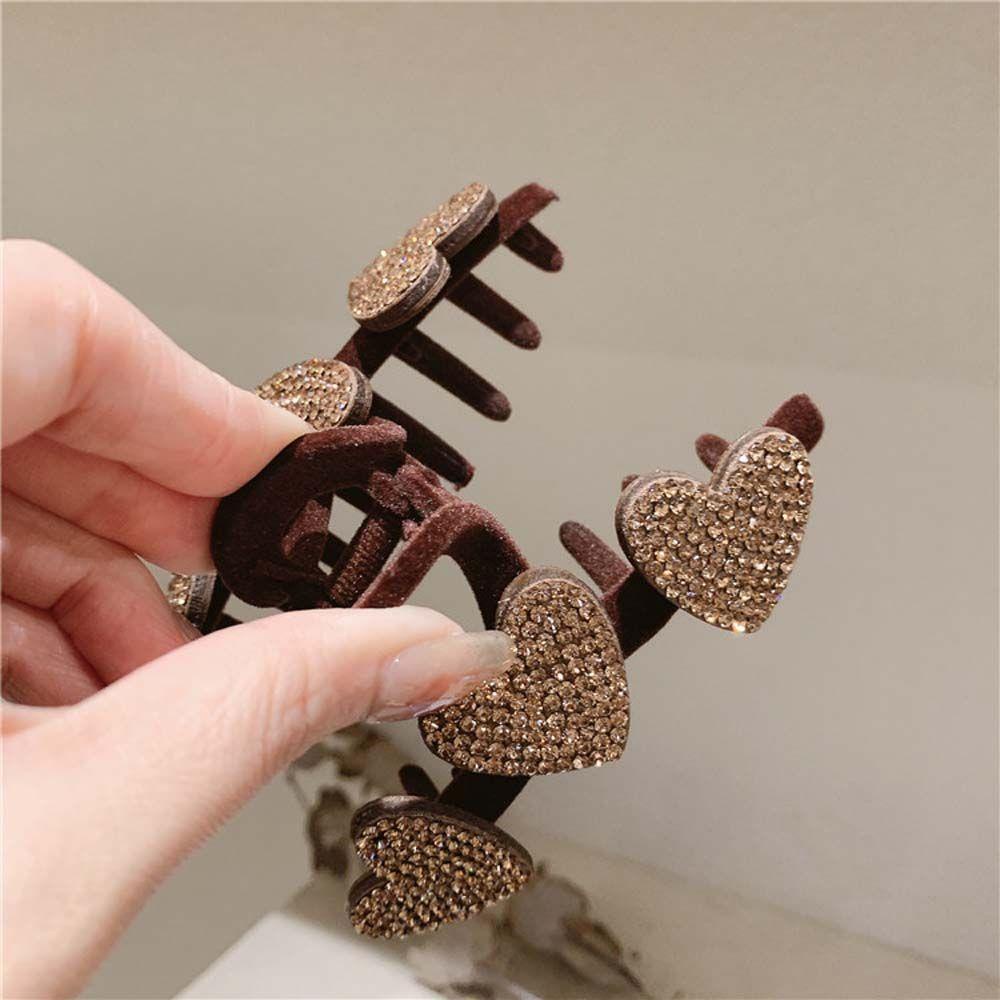 Kẹp Tóc Thiết Kế Hình Học Trái Tim Đơn Giản Thời Trang WMES15H