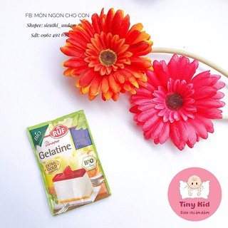 Gelatin Hữu Cơ RUF 9g, Gelatine Làm Kẹo Dẻo Thạch Rau Câu Cho Bé