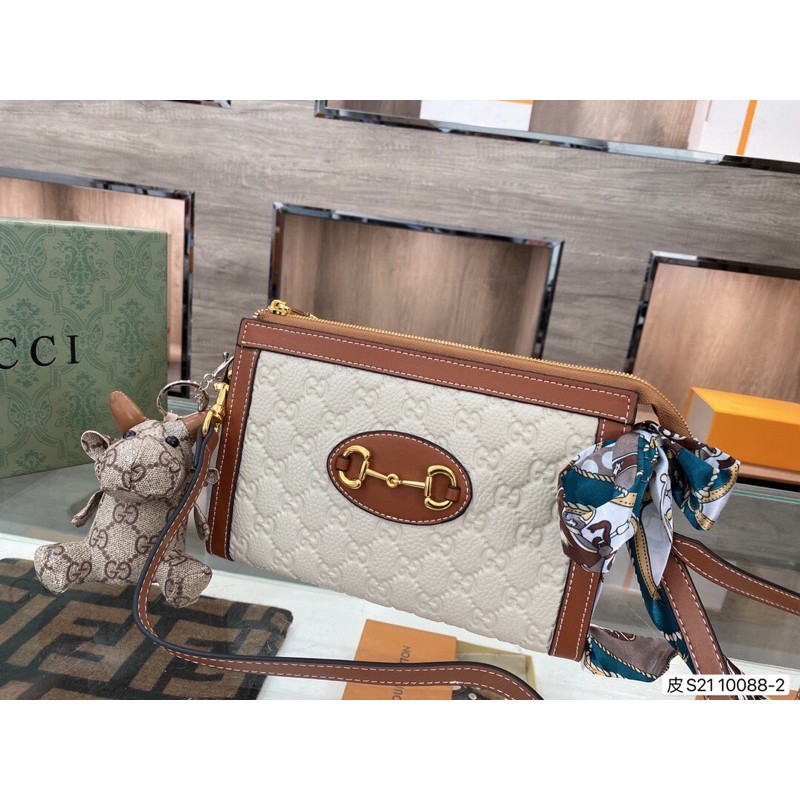 Túi ví, Clutch da thật cao cấp Gucci GG GC thiết kế hiện đại, thời trang