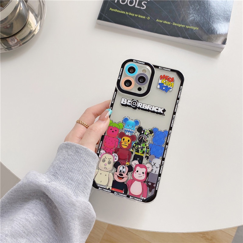 Ốp lưng iphone trong lỗ viền camera bearbrick 6plus/6splus/7/7plus/8/8plus/x/xs/11/12/pro/max/plus/promax-SALE HOT D3-3