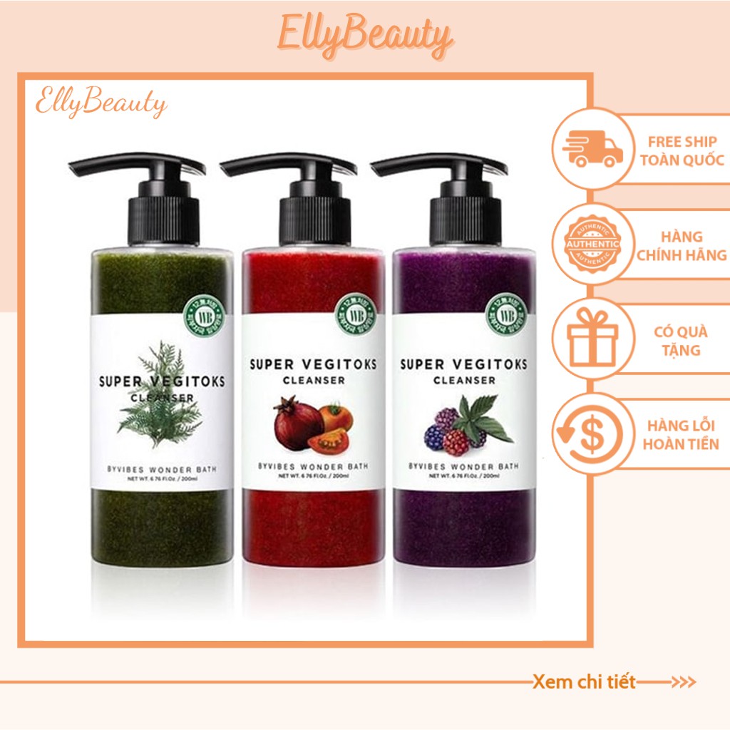 Sữa rửa mặt thải độc rau củ Super Vegitoks Cleanser