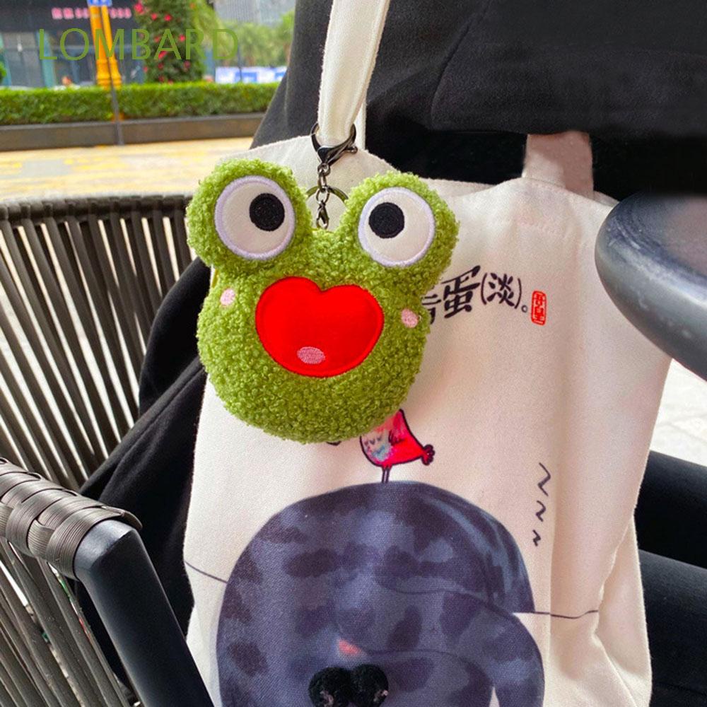 LOMBARD Accessories Gift Frog Key Chain Creative Coin purse Plush Toy Key buckle Mini Cute Cartoon Schoolbag decoration Green Backpack Keychain