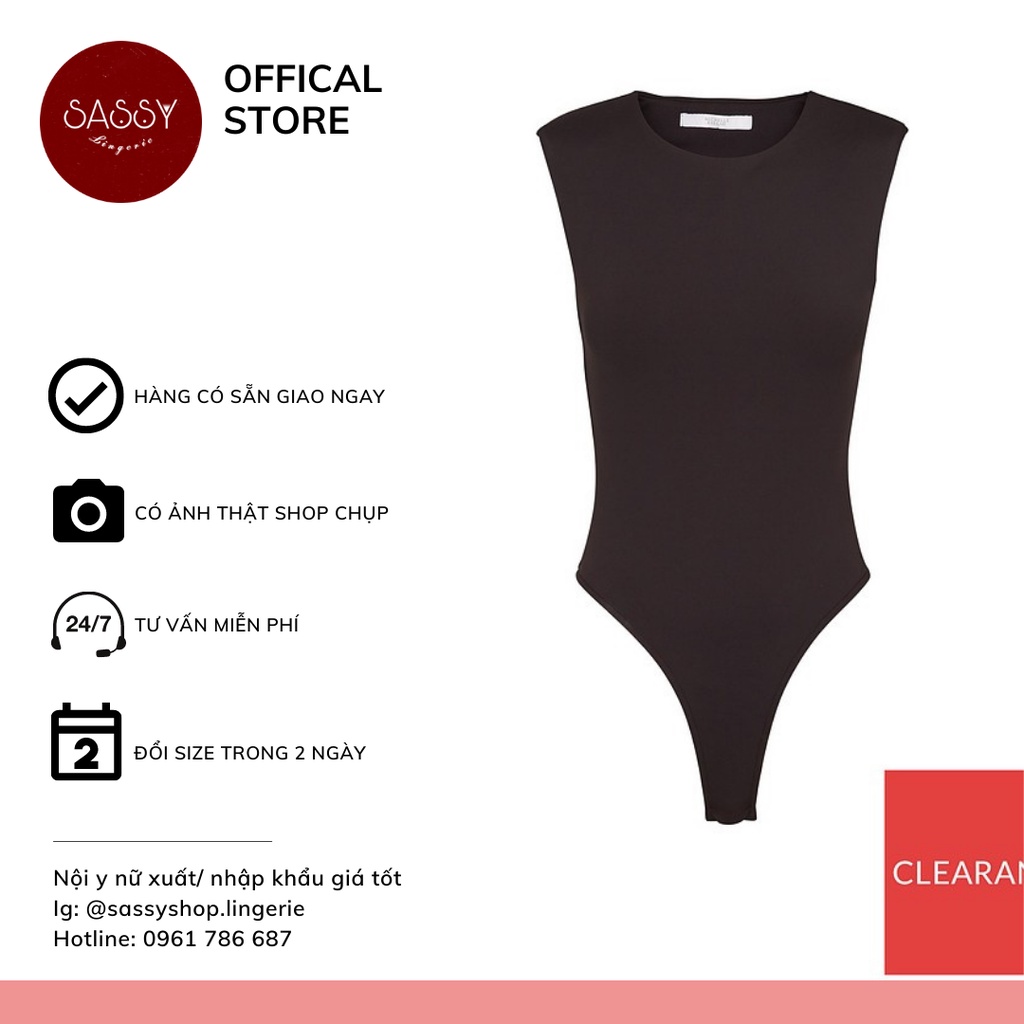 Bộ bodysuit nữ áo liền thân sát nách cổ tròn độn vai sang trọng cho nữ MICHELLE KEEGAN | BigBuy360 - bigbuy360.vn