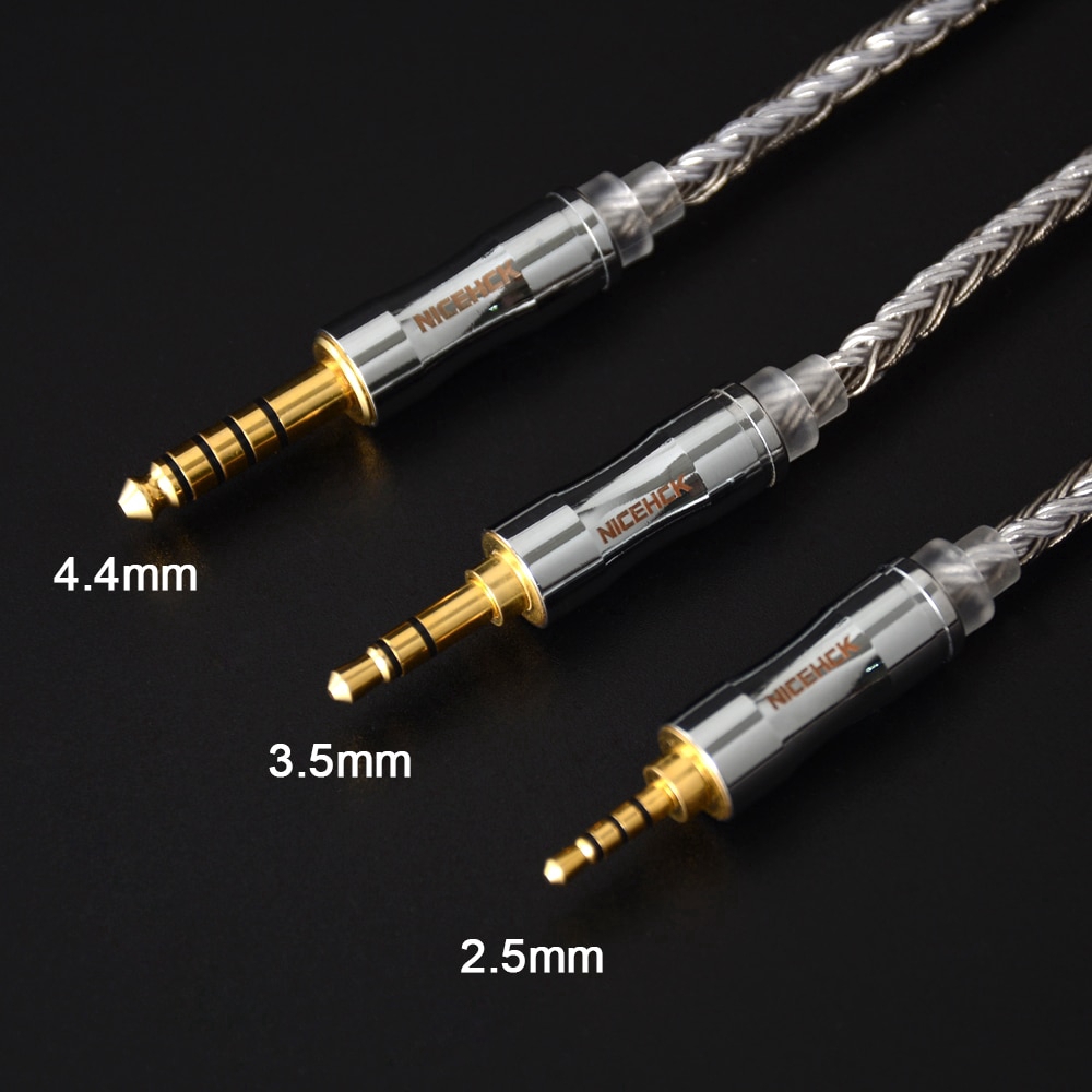Dây Cáp Mạ Bạc C16-4 16 Lõi 3.5/2.5/4.4mm MMCX 2Pin QDC NX7 Pin Cho CCA C12 KZ ESX TRN VX Pro