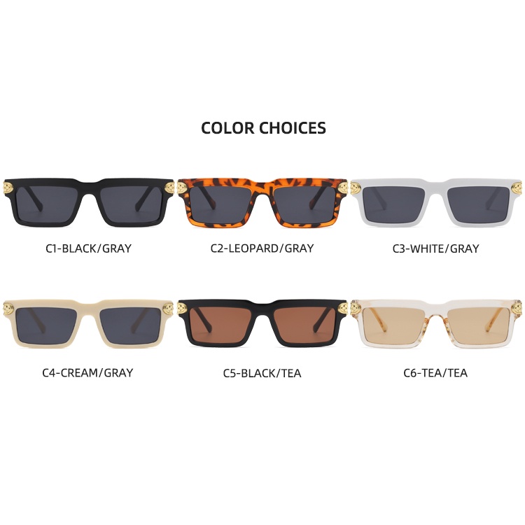 Kính mát thiết kế gọng vuông nhỏ phong cách Âu Mỹ thời trang 2021