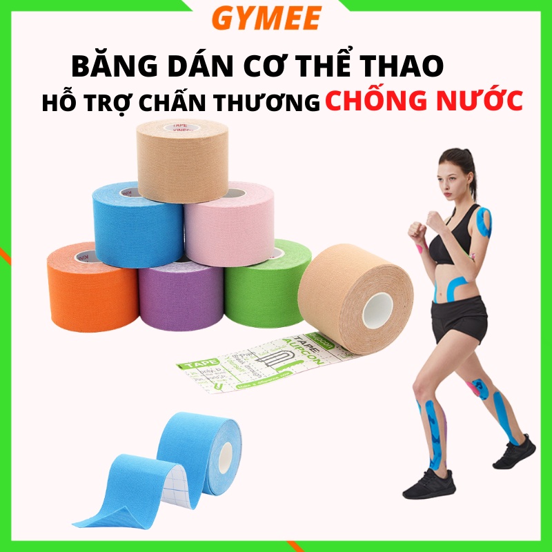 Băng Keo Thể Thao Kinesiology Chống Căng Cơ Cổ Chân Đầu Gối Băng Dán Cơ Chống Nước Hỗ Trợ Hồi Phục Cơ Khớp