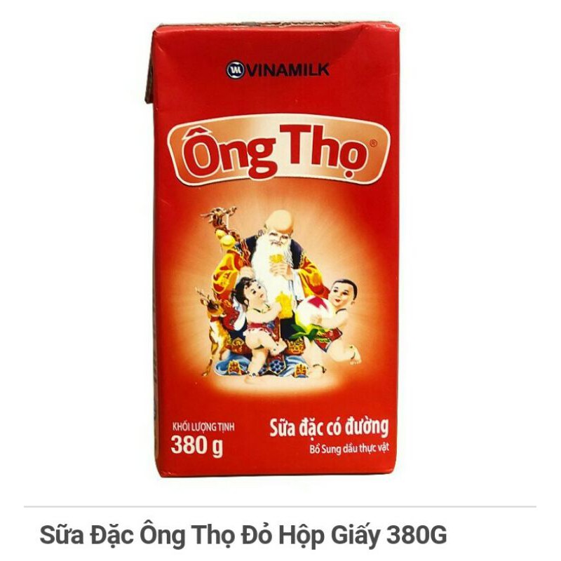 sữa Đặc Ông Thọ xanh lá/ nắp khui/ Trắng Chữ Xanh/đỏ Lon/ hộp giấy 380G