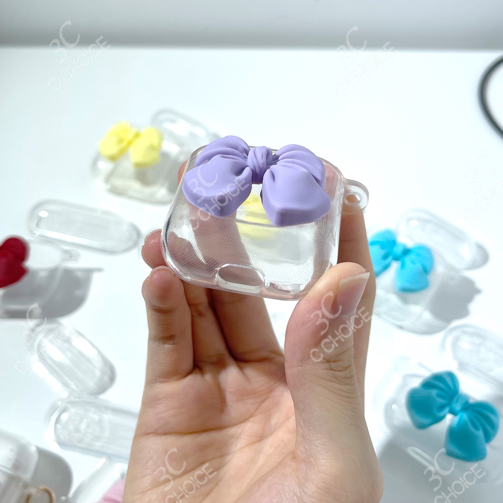 Vỏ bảo vệ hộp sạc tai nghe Earpods 4 2021 Gen 1/2 DIY bằng silicon họa tiết cô gái phong cách Hàn Quốc kèm móc khóa ngọc trai thời trang