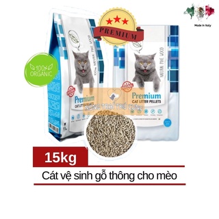 Cát Vệ Sinh Gỗ Thông Premium Natural Pine Wood Cat Litter Pellets Cho Mèo, Thỏ, Hamster... - 15kg