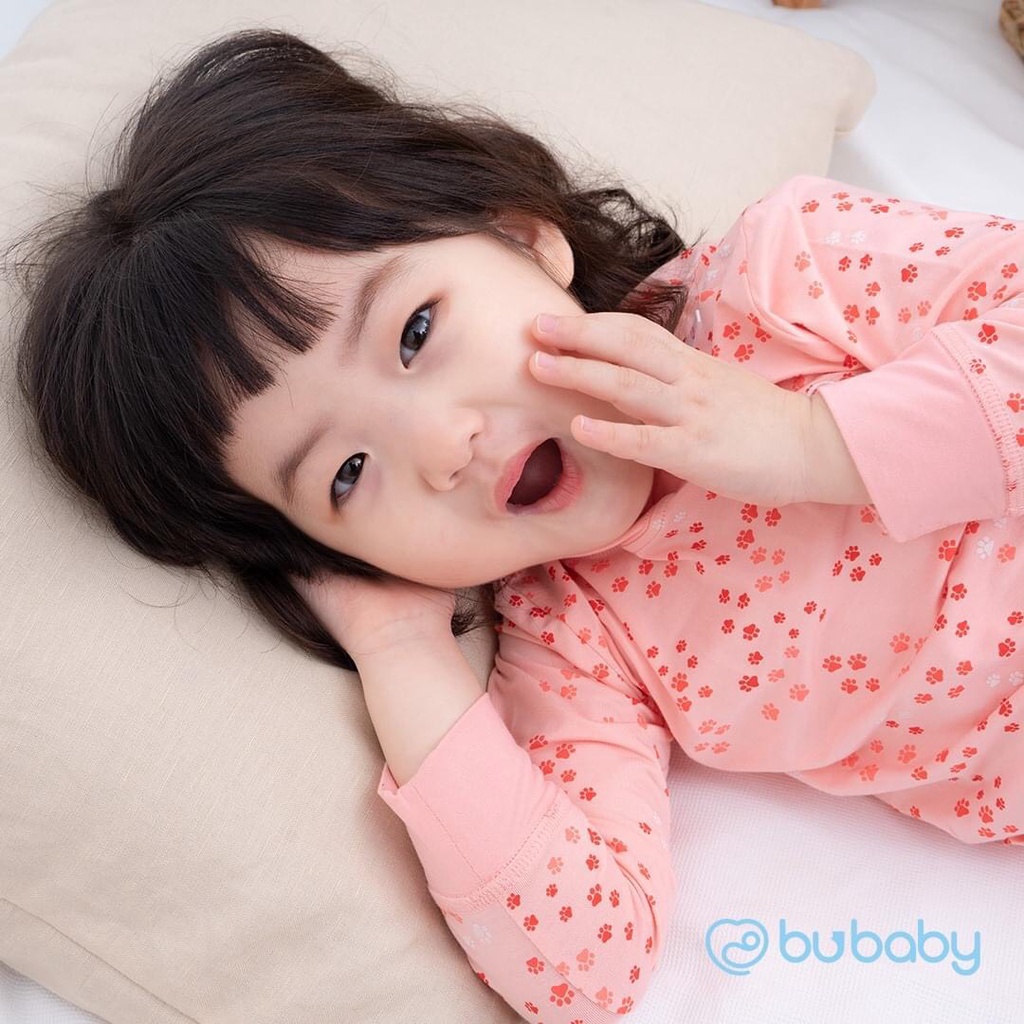 [CHÍNH HÃNG] Bộ cao cổ cài vai dài tay bàn chân cún trẻ em BB009.02 Bu