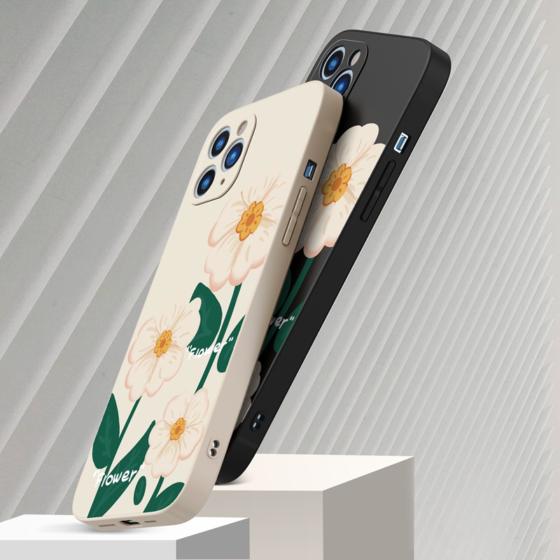 Ốp lưng iphone Ốp điện thoại Suntaiho silicon mềm hình hoa thích hợp cho iPhone 13 12 11 mini pro x xr xs max 7 8 plus