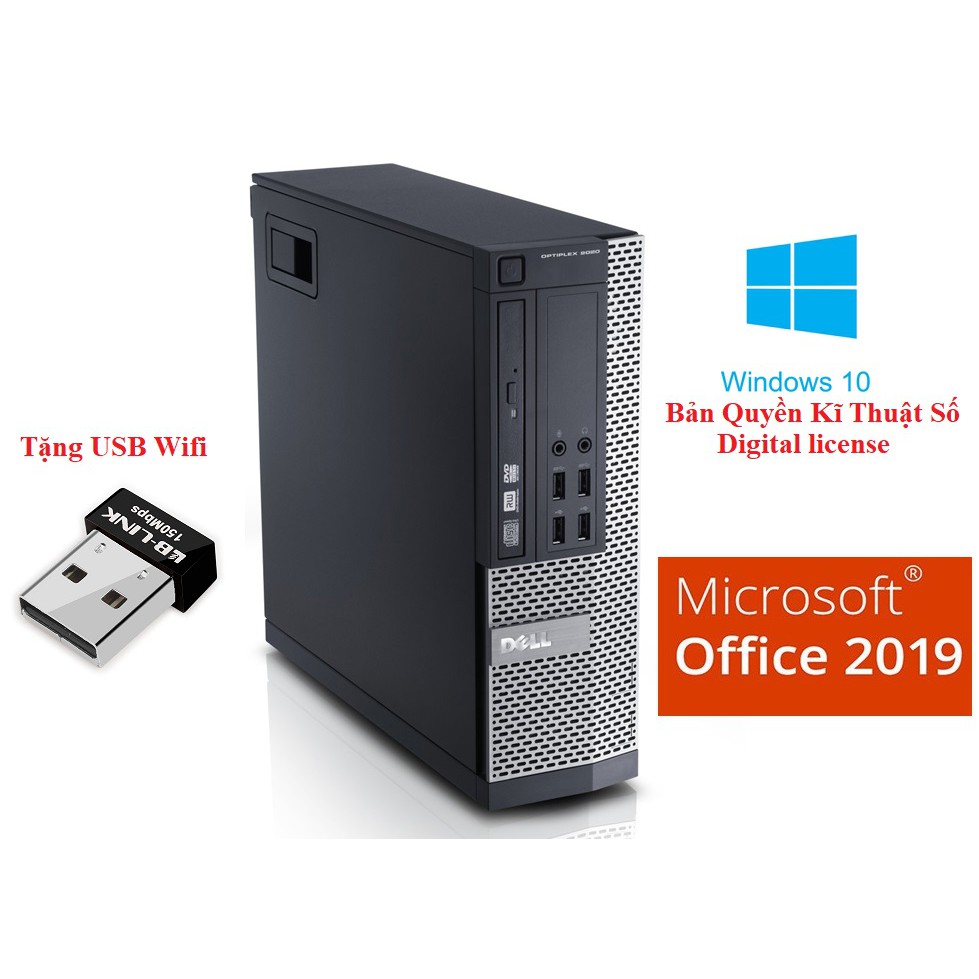 Cây máy tính Siêu nhanh Dell 7020 CPU G3250 ram 4gb SSD 120. Bảo hành 24 tháng.