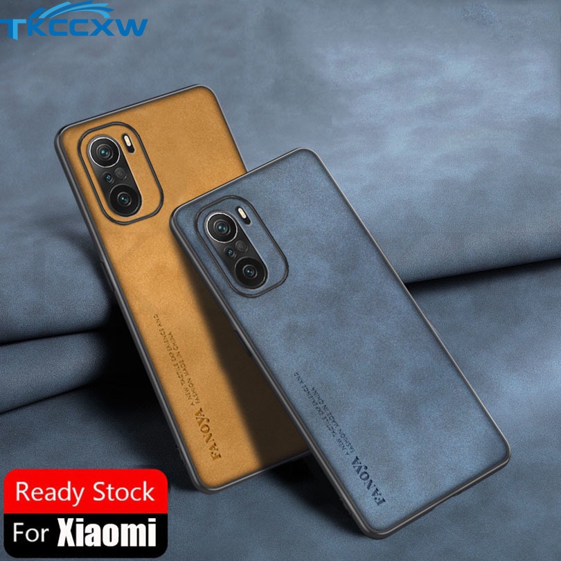 Ốp Điện Thoại Da PU Phối Vải Viền Dẻo Thời Trang Cho Xiaomi Redmi 10 Prime Redmi Note 11S 11T Poco M3 M4 Pro F3 X3 F4 GT F2 Pro