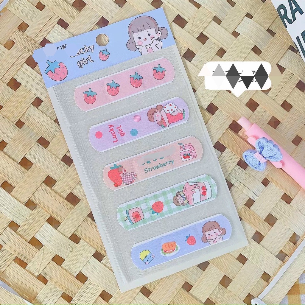 Băng Cá Nhân Cute Hoạt Hình Kháng Nước Thoáng Khí (Set 5 cái)