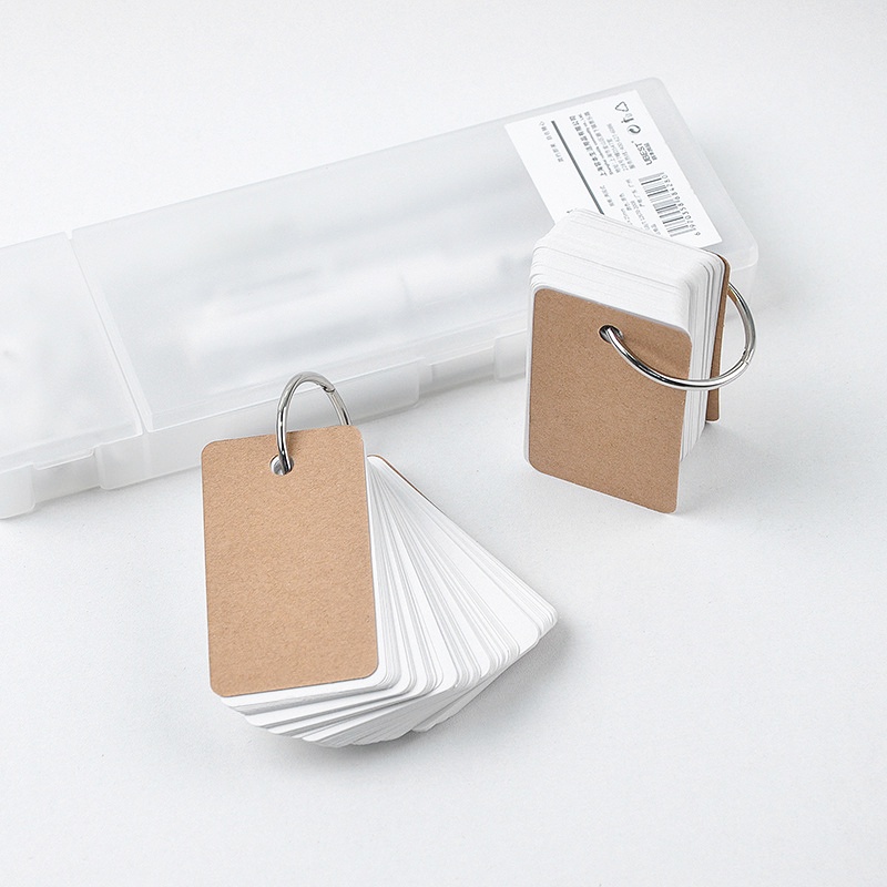 Sổ Tay Mini Bằng Giấy Kraft Có Vòng Nhẫn Kim Loại DIY