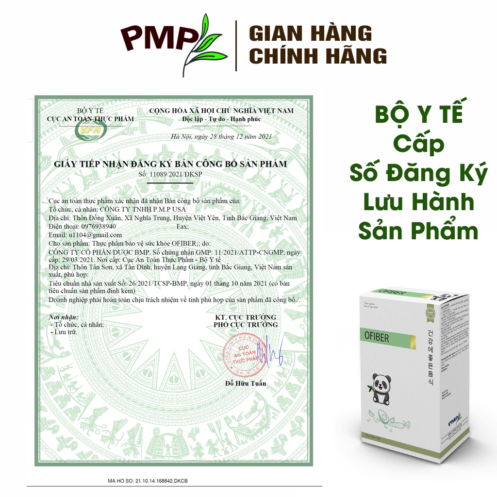 Chất Xơ Hòa Tan OFIBER PMP -Bổ Sung Chất Xơ, Hỗ Trợ Nhuận Tràng, Giảm Táo Bón Và Nóng Trong