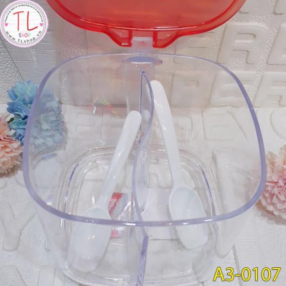 HỘP ĐỰNG GIA VỊ 2 NGĂN TRONG 1