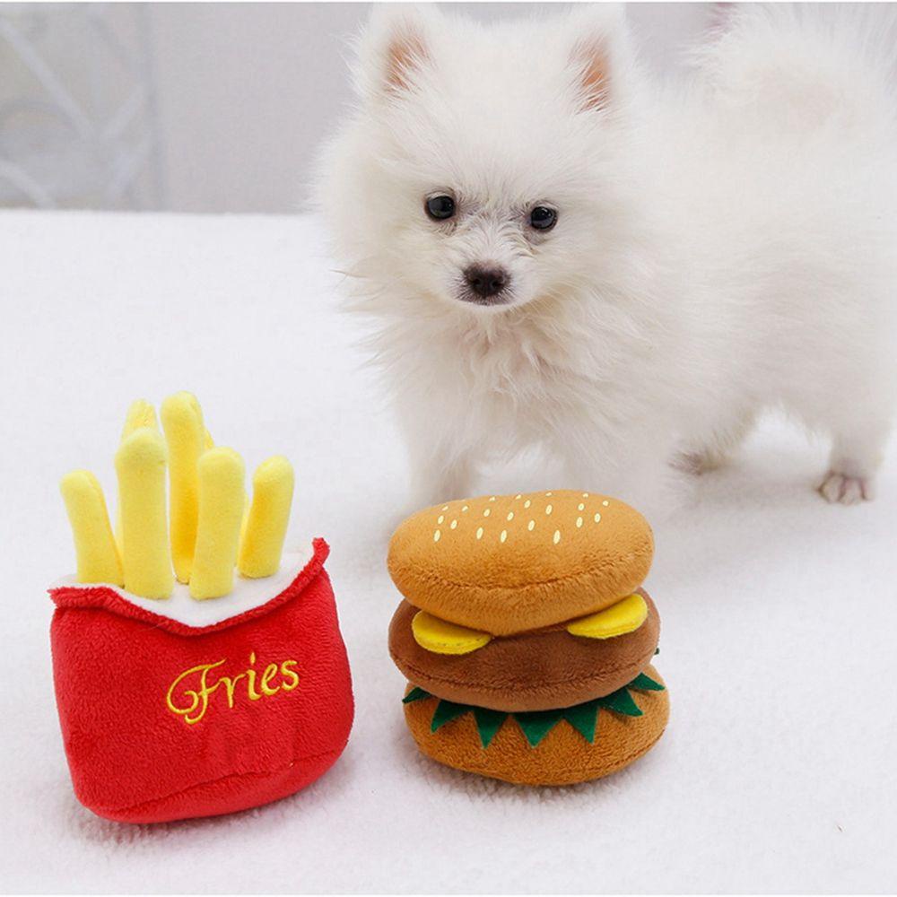 Đồ Chơi Hình Bánh Hamburger Chống Cắn Siêu Bền Cho Thú Cưng
