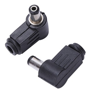 DC Socket Jack Connector Male Right Angle Plug 2.1mm 5pcs