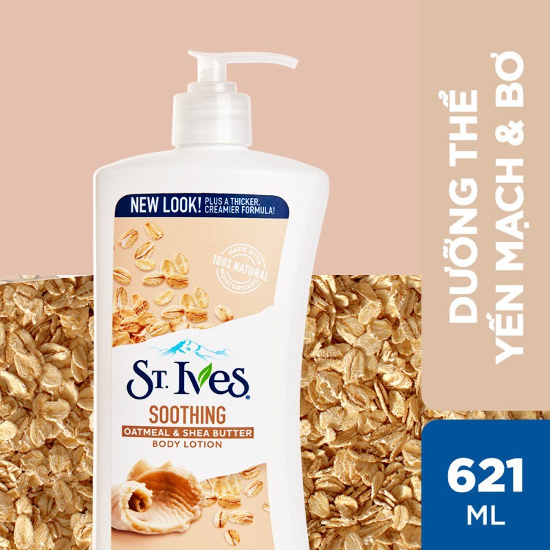 COMBO Sữa tắm St.ives Yến Mạch và Bơ [650ml]  + Sữa dưỡng thể St.Ives Oatmeal and Shea Butter [621ml]
