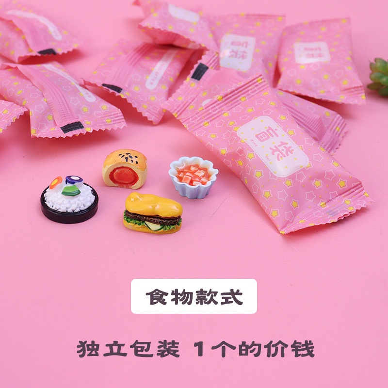 Đồ ăn mini cho búp bê barbie mẫu charm xinh xắn trang trí nhà búp bê dán Jibbitz, vỏ ốp điện thoại kẹp tóc ANDATOY AD965