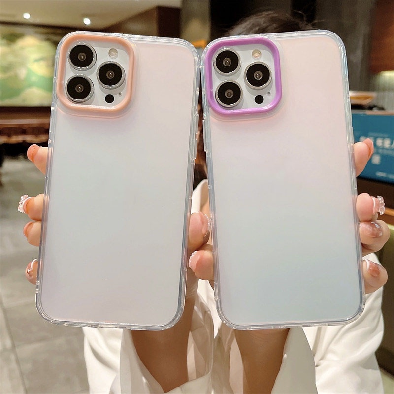 Ốp Điện Thoại Nhám Chống Sốc Màu Laser Aurora Sang Trọng Cho iPhone 14 Pro Max 13 Pro Max 14 Plus