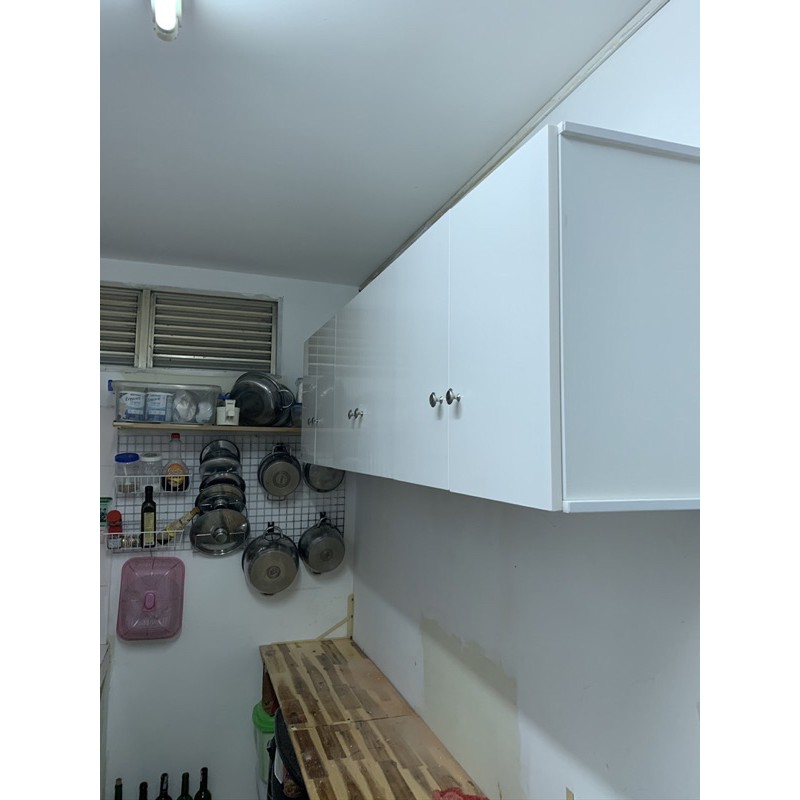 Kệ bếp tủ bếp treo tường nhựa đài loan trắng 1m9(TPHCM)