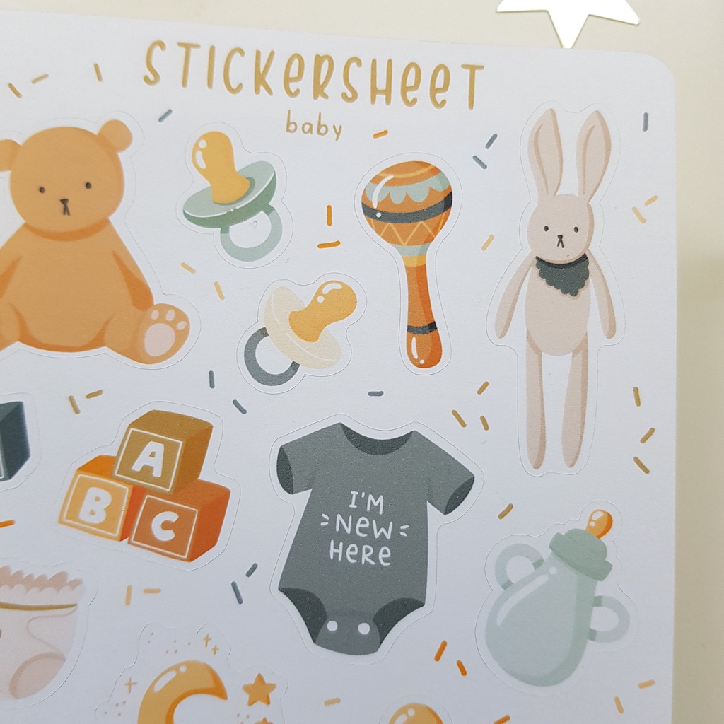 Sticker Sheet Chủ Đề: Baby - Chuyên dán sổ | Bullet Journal Stickers, Daily Sticker, Sticker Thời Tiết